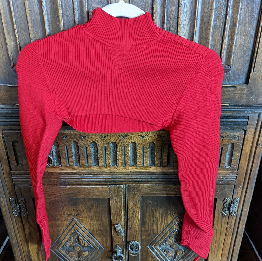 Adam Selman Cropped Long Sleeve Athletic Top